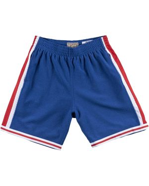 Mitchell & Ness Nba Reverse Warm Up Swingman Shorts "1997 Philadelphia 76Ers - Blue