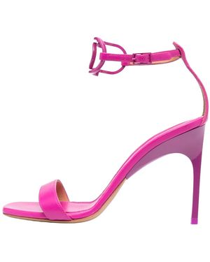 Off-White c/o Virgil Abloh Pop Paperclip High Sandal "Fuchsia" Owih045S23Lea0023232" - Black