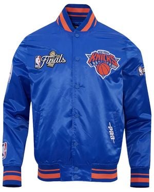 Pro Standard Ny Knicks '26 Nba Finals Championship Satin Jacket "Royal" Bnk6517767 Ror" - Blue