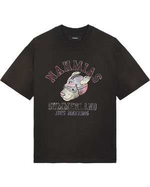 NAHMIAS Des Nations Boxy T-Shirt "Aged" Y10 T23Q24 007 Aged" - Black