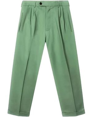 GOLF le FLEUR Double Pleated Trousers "Drab" 2002Drg" - Green