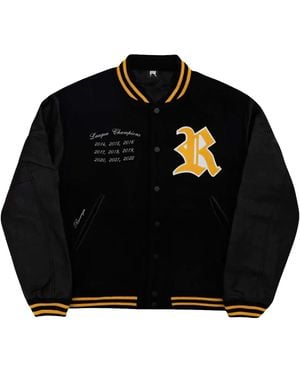 REVENGE Rottweiler Varsity Jacket Rev0059" - Black