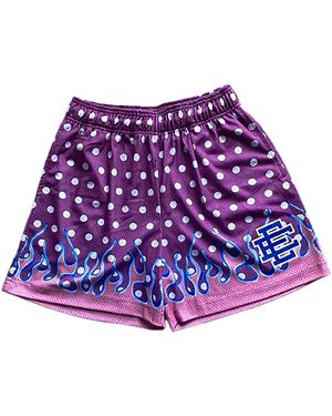 Eric Emanuel Ee Rare Polka Dot Flame Short Ee297" - Purple