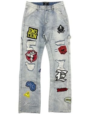 Mixed Emotions Emotion Worker Denim Jeans Mixe021" - Black