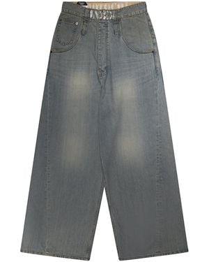 Protocol Index Retro Denim Trousers Pi00039" - Black