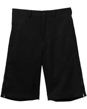 Comme des Garçons Wide-Leg Straight Shorts Pq P053 051" - Black