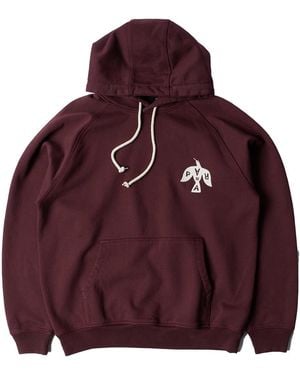 by Parra Parra Crow Logo Pullover Hoodie "Dark Burgundy" 54326" - Red