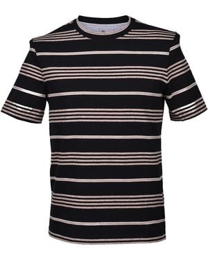 Brunello Cucinelli 100% Cotton Crew Neck Short Sleeve Casual T-Shirt Brun990" - Black