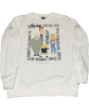 Stussy Beavis And Butthead Crewneck Stus71" - Black