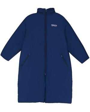 Balenciaga Campaign Puffer Parka Jacket 485724 Tvd913 4540" - Blue