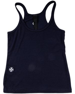 Chrome Hearts Bad Seed Embroidered Rib Tank Top Chrm1531" - Blue
