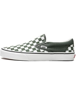 Vans Classic Slip-On Checkerboard "Thyme Checkerboard" Vn0A33Tb9Ho" - Black