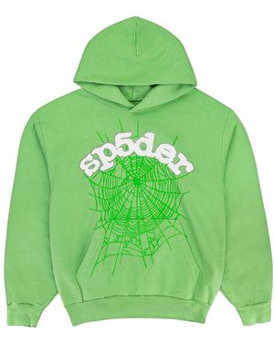 Sp5der Web Hoodie & Sweatshirt Sp5 8D Web Slg" - Green