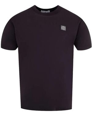 Stone Island Organic Cotton Jersey Slim Fit Short Sleeve T-Shirt "Ink" K2S152100029S0057V0026" - Black