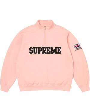 Supreme Shop Flag Half Zip Pullover "Ss26 - Pink