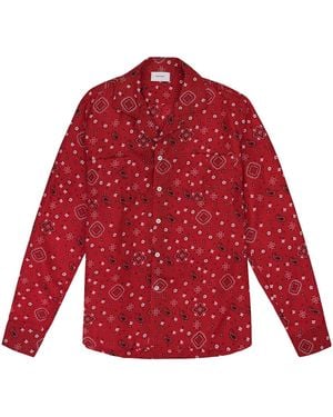 Rhude Bandana/S T-Shirt Rhd Mtps 0179" - Red