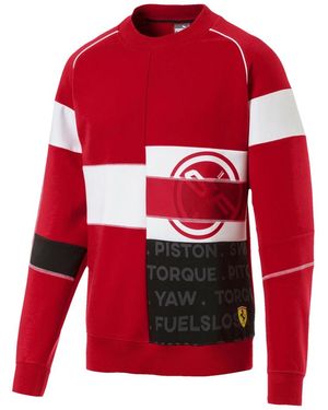 PUMA Scuderia Ferrari Street Crewneck Sweatshirt "Rosso Corsa" 577817 01" - Red