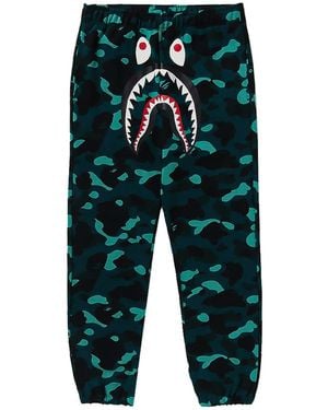 A Bathing Ape Colour Camo Shark Sweat Pant Camo" 001Ptm301009M-Grn" - Black