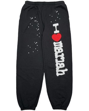 Sp5der I Heart Mariah Logo Joggers 442" - Black