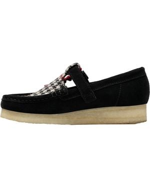 Clarks Wallabee T Bar Tweed Combi" 26183811" - Black