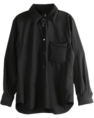 Comme des Garçons Long-Sleeved Polo Shirt Pq B016 051" - Black
