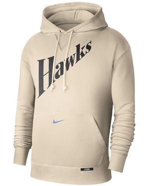 Nike Nba Hawks Dri-Fit Standard Issue City Edition Hoodie "Khaki" Fz0474 140" - Black
