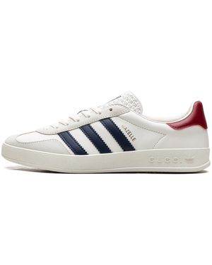 adidas gazelle silver green womens Adidas Gazelle Leather Trainers White/Navy  80's Casual Classics
