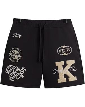 Kith Emery Logo Patchwork Shorts 99" - Black