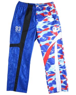 A Bathing Ape Split Relaxed Fit Track Trousers 1M30152311 Blu" - Black