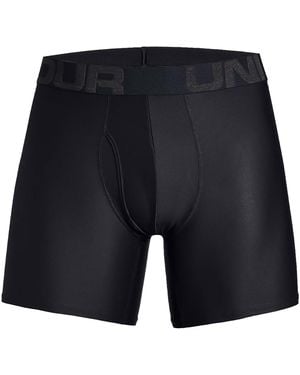 Under Armour Tech 6" 2-Pack Boxerjock 1327415 001" - Black