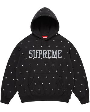 Supreme Stars Studded Hooded Sweatshirt "Fw25 - Black