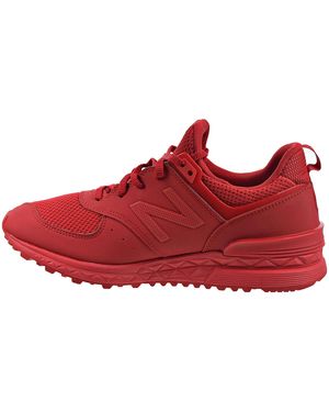 New Balance 574 Ms574 Scp" - Red