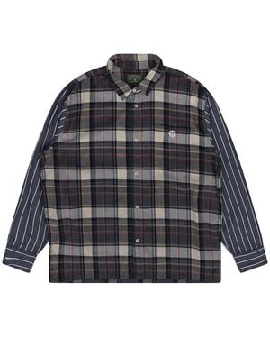 DENIM TEARS Two-Tone Shirt Dt774" - Black