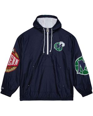 Mitchell & Ness Team Og 2.0 Anorak Windbreaker Mavericks Ojpo5527 Dmayypppnavy" - Blue