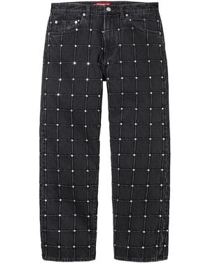Supreme Studded Seam Loose Fit Jean "Ss25 - Black