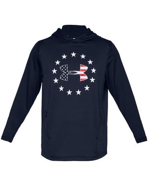 Under Armour Freedom Tech Terry Po Hoodie "Academy 1323105 408" - Blue