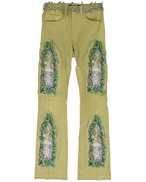 Who Decides War Garden Glass Thorned Trousers "Tan" 11200680022Aw23" - Black