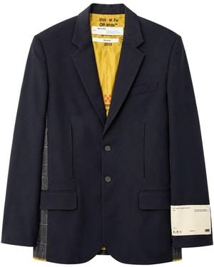Off-White c/o Virgil Abloh Deconstructed Blazer Omef043F19F170038800" - Blue
