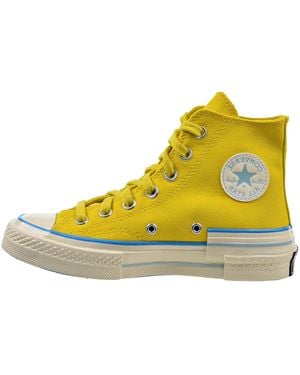Converse Chuck 70 Hi "Popped Color" "Speed-Sail-Egret" 568801C" - Yellow