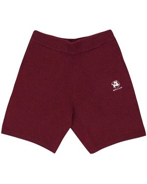 Sinclair Boucle Shorts "Burgundy" Boucle Shorts" - Red