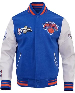 Pro Standard Ny Knicks '26 Nba Championship Varsity Jacket "Royal" Bnk6517766 Ror" - Blue