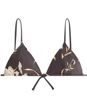 Kith Lucia Ii Iris Floral Triangle Top "Dark" 121" - Black