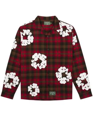 DENIM TEARS Cotton Wreath Pyjama Shirt Dt183" - Black