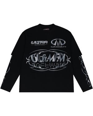 Murd333r.fm Mfm X Ultra Software Longsleeve T-Shirt Mdr Mtps 0001" - Black