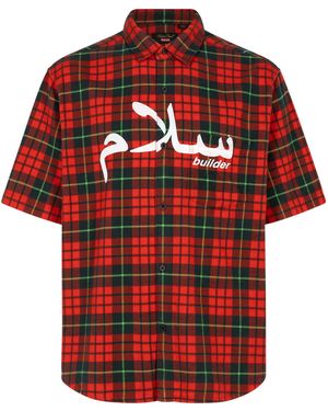 Supreme Undercover S/S Flannel Shirt Plaid" Su100012" - Red