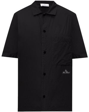 Stone Island Straight Cut Shirt L1S1511000 06S0168 V0029" - Black