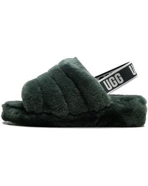 UGG Fluff Yeah Slide "Highland" 1095119 Hdgr" - Black