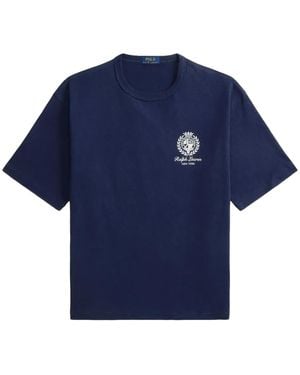 Polo Ralph Lauren Heavyweight Jersey Knit Graphic T-Shirt 710A13265003" - Blue