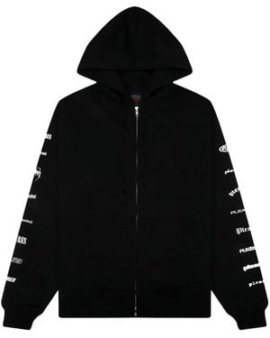 Pleasures Woodmark Zip Hoodie P26Sp070 Blck" - Black