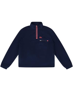 Aimé Leon Dore Quarter Zip-Fleece Sweatshirt "Evening" Ss24Wj000 Evening" - Blue
